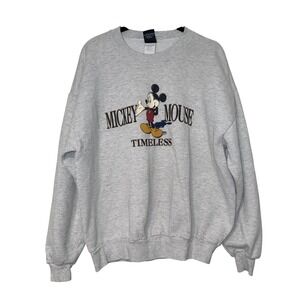 Vintage Grey Mickey Mouse Timeless Sweatshirt Mens  Velva Sheen  XL